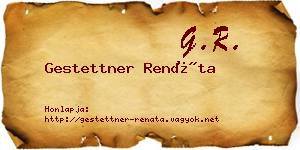 Gestettner Renáta névjegykártya